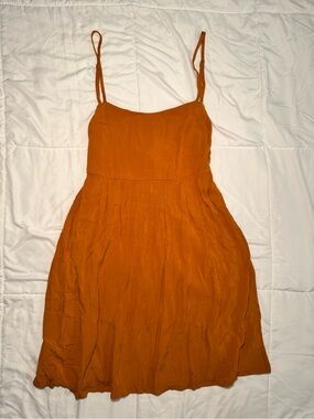wild fable Rust Orange Spaghetti Strap Mini Dress